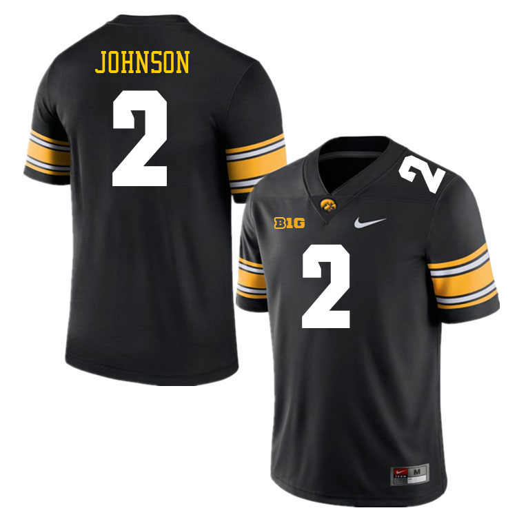 Men #2 Kaleb Johnson Iowa Hawkeyes College Football Jerseys Stitched-Black